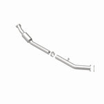 MagnaFlow 4561030 carb direct-fit catalytic converter, rear view of the turntable spin