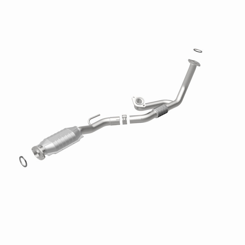 MagnaFlow 93269 hm grade direct-fit catalytic converter, rear view of the turntable spin