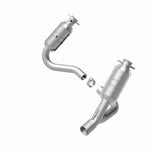 MagnaFlow 49638 oem grade direct-fit catalytic converter, rear view of the turntable spin