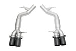 SOUL 12-18 BMW F06 / F12 / F13 M6 Resonated Muffler Bypass Exhaust - 3.5in Strght Cut Satin Blk Tips