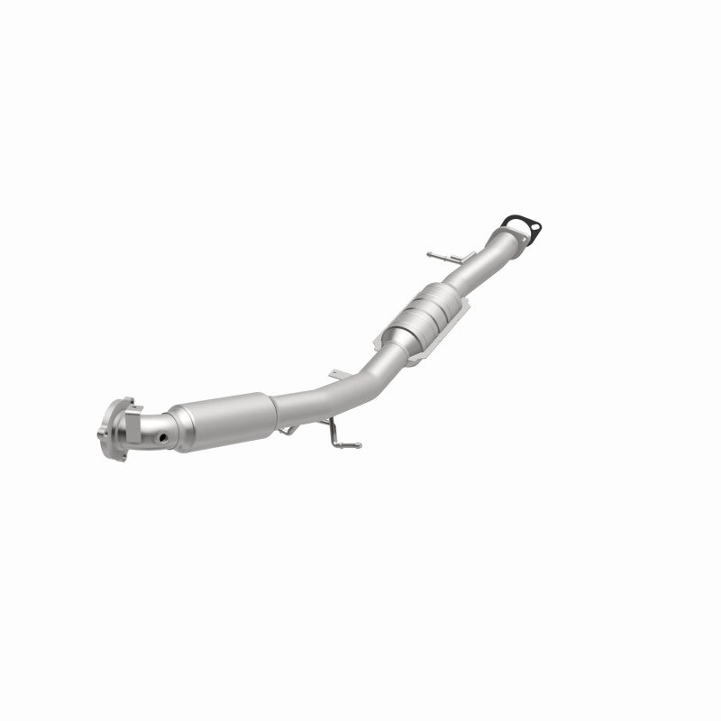 MagnaFlow 49257 oem grade direct-fit catalytic converter, opposite front three-quarter view of the turntable spin