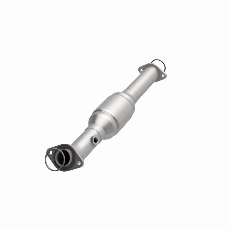 MagnaFlow 93661 hm grade direct-fit catalytic converter, opposite front three-quarter view of the turntable spin