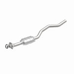 MagnaFlow 23252 epa direct-fit catalytic converter, front three-quarter view of the turntable spin