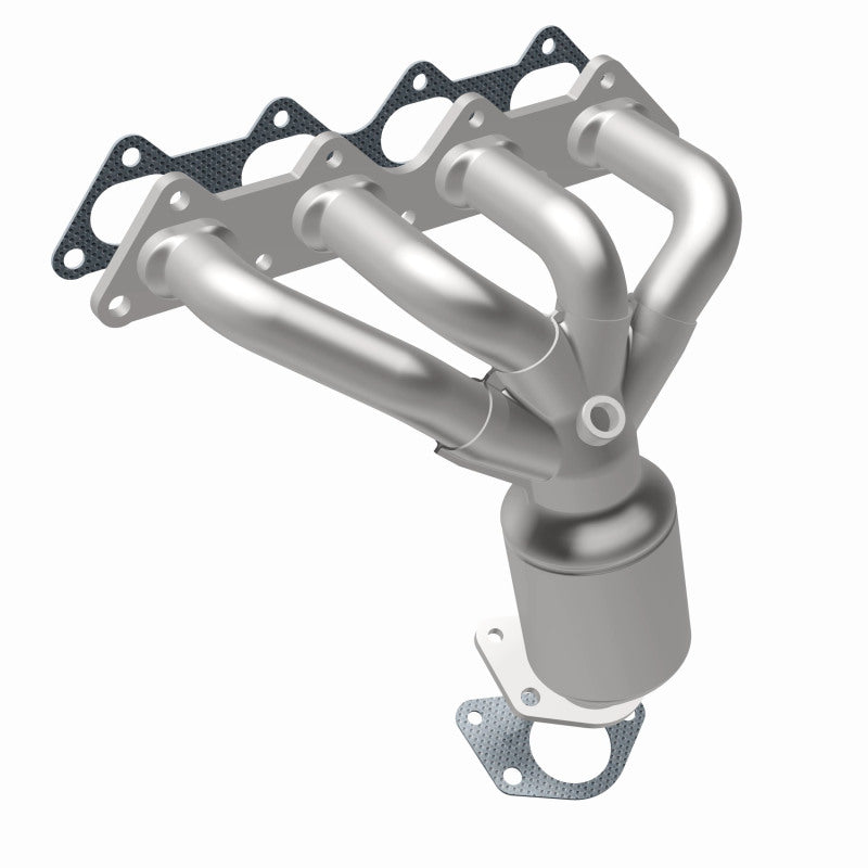 MagnaFlow 452027 carb manifold converter, rear view of the turntable spin