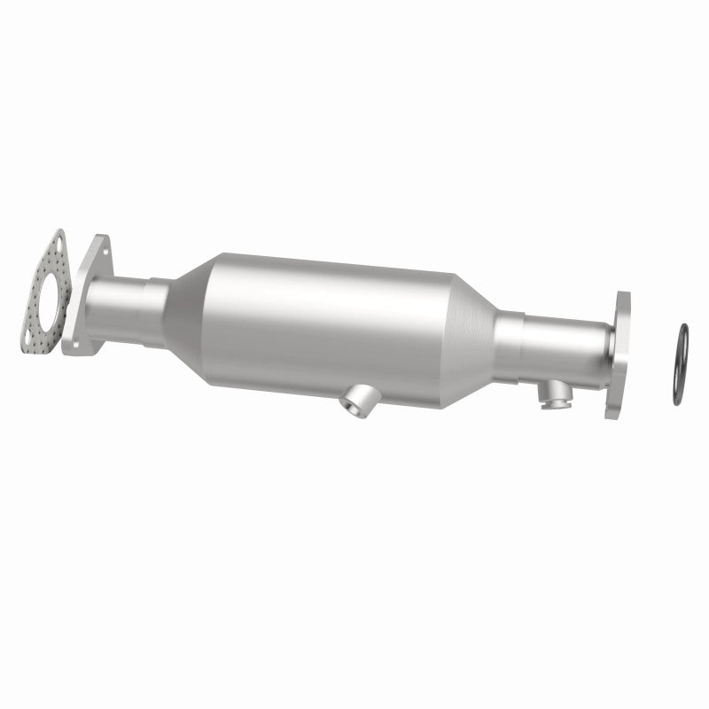 MagnaFlow 49258 oem grade direct-fit catalytic converter, side view of the turntable spin