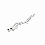 MagnaFlow 24015 hm grade direct-fit catalytic converter, opposite front three-quarter view of the turntable spin
