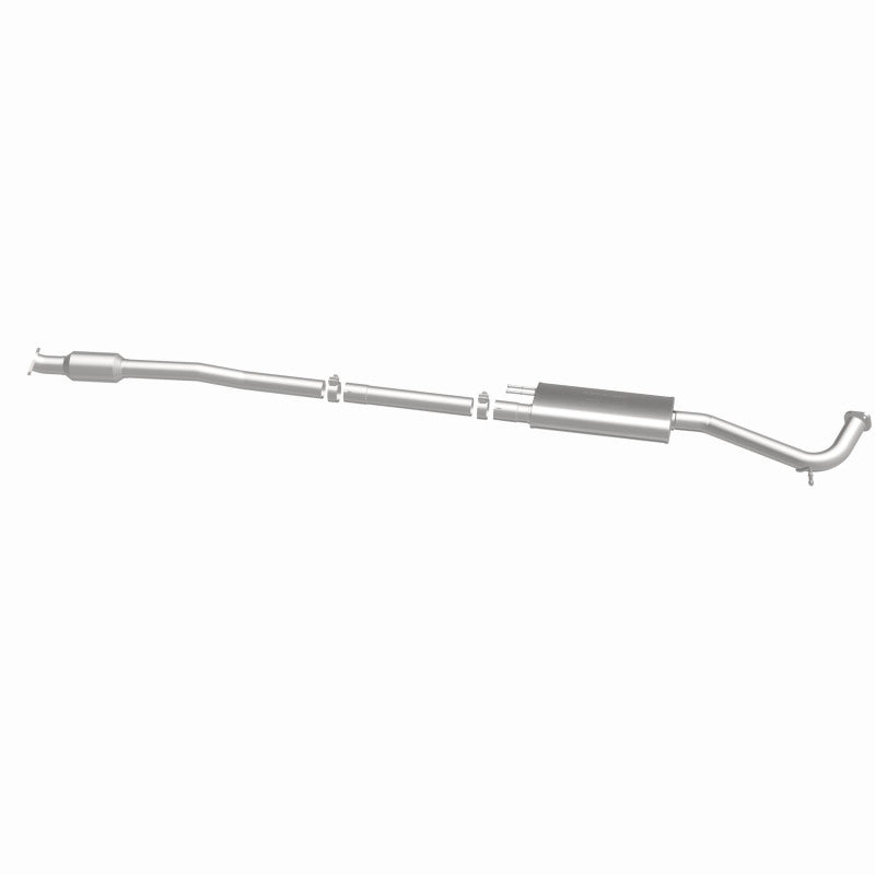 MagnaFlow 23-140 oem grade direct-fit catalytic converter, side view of the turntable spin