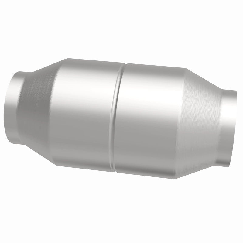 MagnaFlow 60110 universal catalytic converter, side view of the turntable spin