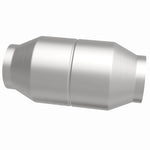 MagnaFlow 60110 universal catalytic converter, side view of the turntable spin