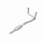 MagnaFlow 93307 epa direct-fit catalytic converter, rear view of the turntable spin