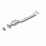 MagnaFlow 5421985 carb direct-fit catalytic converter, rear view of the turntable spin