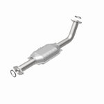 MagnaFlow 93399 hm grade direct-fit catalytic converter, rear view of the turntable spin