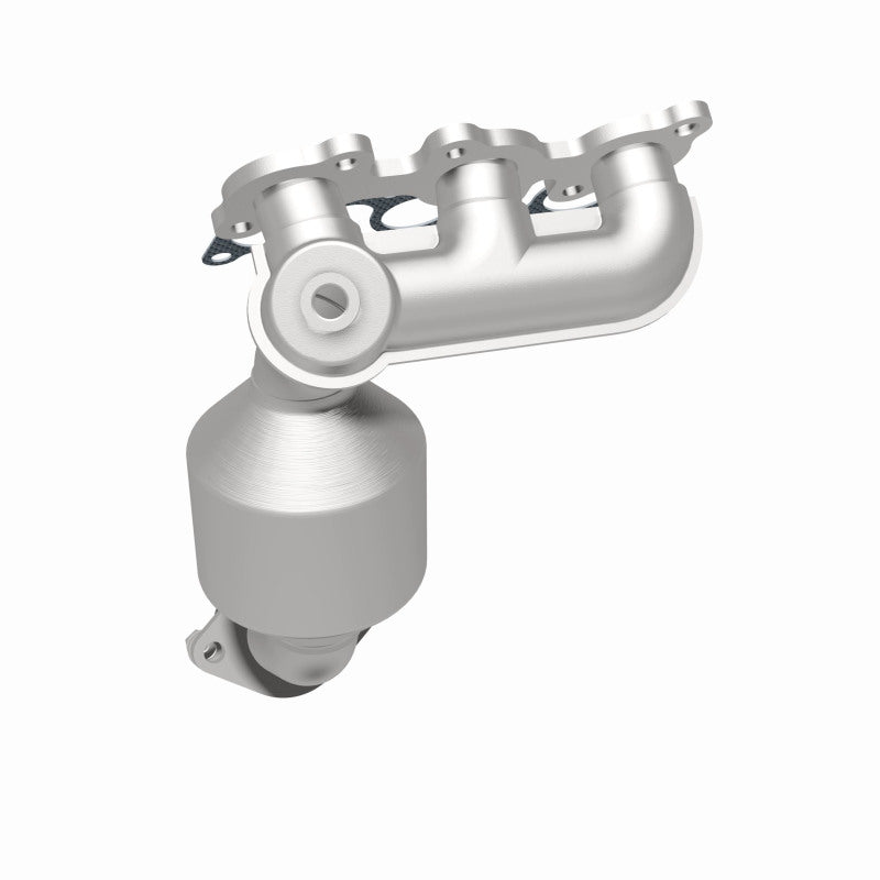 MagnaFlow 50687 hm grade manifold converter, rear three-quarter view of the turntable spin