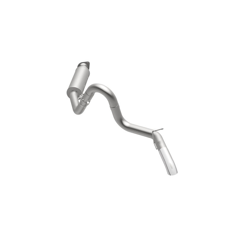 MagnaFlow 16390 competition series cat-back exhaust, opposite side view of the turntable spin