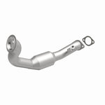 MagnaFlow 49766 oem grade direct-fit catalytic converter, front three-quarter view of the turntable spin