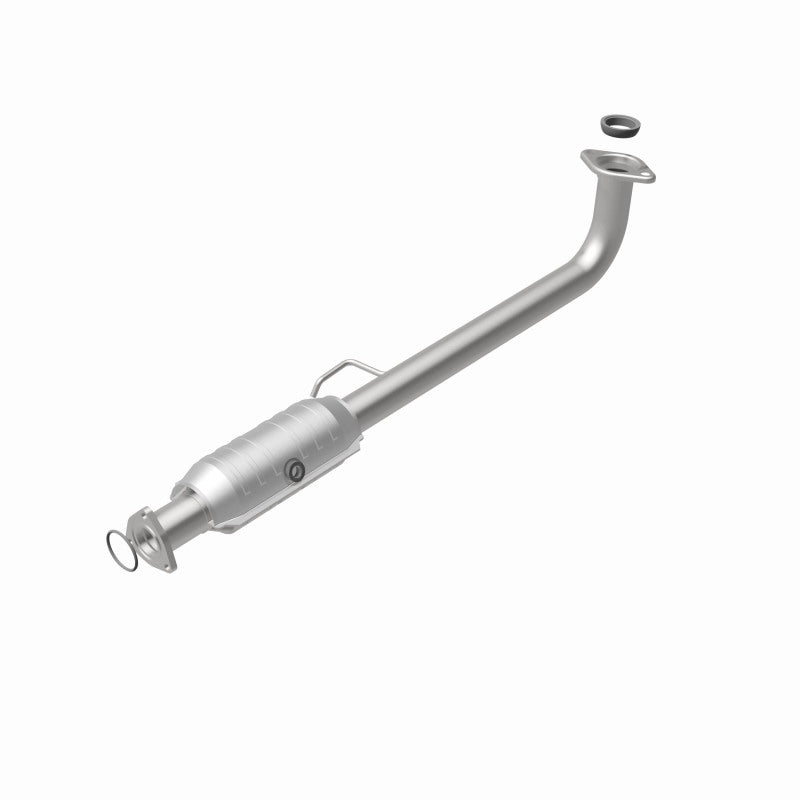 MagnaFlow 49483 oem grade direct-fit catalytic converter, rear view of the turntable spin