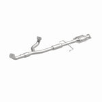 MagnaFlow 49453 oem grade direct-fit catalytic converter, front three-quarter view of the turntable spin