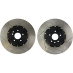 StopTech 09-11 Nissan GT-R Front Slotted Bare Iron 380x34mm AeroRotor Kit Pair
