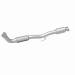 MagnaFlow 5571988 carb direct-fit catalytic converter, rear three-quarter view of the turntable spin
