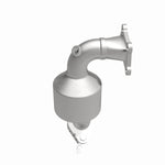 MagnaFlow 52188 oem grade manifold converter, front three-quarter view of the turntable spin