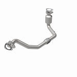 MagnaFlow 49309 oem grade direct-fit catalytic converter, rear view of the turntable spin
