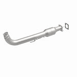 MagnaFlow 60504 oem grade direct-fit catalytic converter, front three-quarter view of the turntable spin