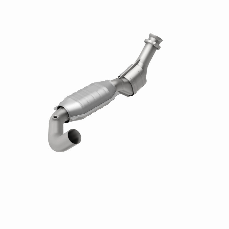 MagnaFlow 93428 hm grade direct-fit catalytic converter, rear view of the turntable spin