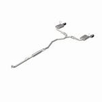 MagnaFlow 19612 neo series cat-back exhaust, rear view of the turntable spin