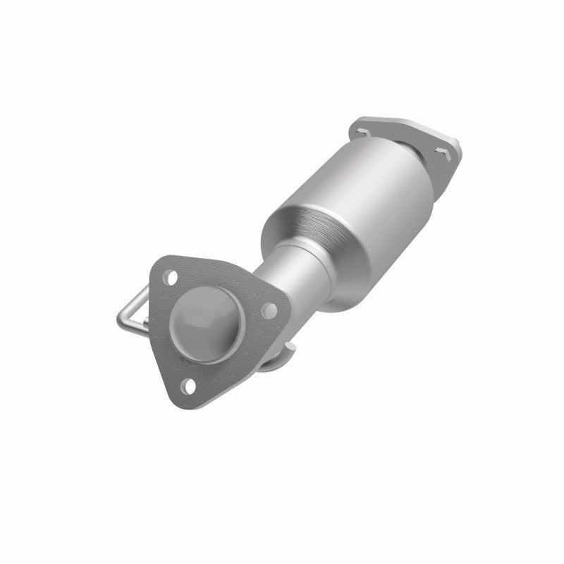 MagnaFlow 52452 oem grade direct-fit catalytic converter, opposite front three-quarter view of the turntable spin
