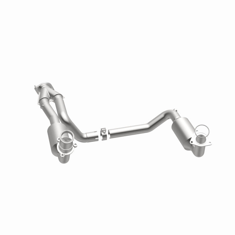 MagnaFlow 4451419 carb direct-fit catalytic converter, opposite side view of the turntable spin