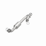 MagnaFlow 49211 oem grade direct-fit catalytic converter, opposite front three-quarter view of the turntable spin