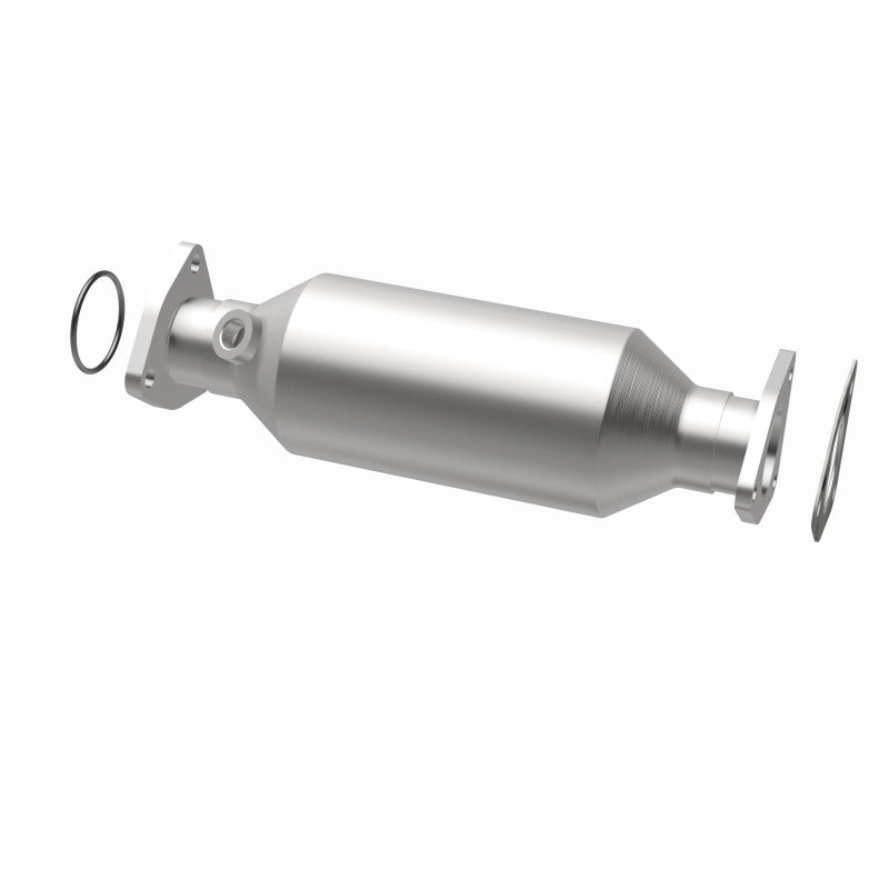 MagnaFlow 51841 oem grade direct-fit catalytic converter, opposite rear three-quarter view of the turntable spin