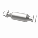 MagnaFlow 51841 oem grade direct-fit catalytic converter, opposite rear three-quarter view of the turntable spin