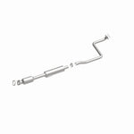 MagnaFlow 280039 oem grade direct-fit catalytic converter, front three-quarter view of the turntable spin