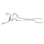 MagnaFlow 15895 street series cat-back exhaust, side view of the turntable spin