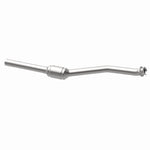 MagnaFlow 24520 hm grade direct-fit catalytic converter, opposite rear three-quarter view of the turntable spin
