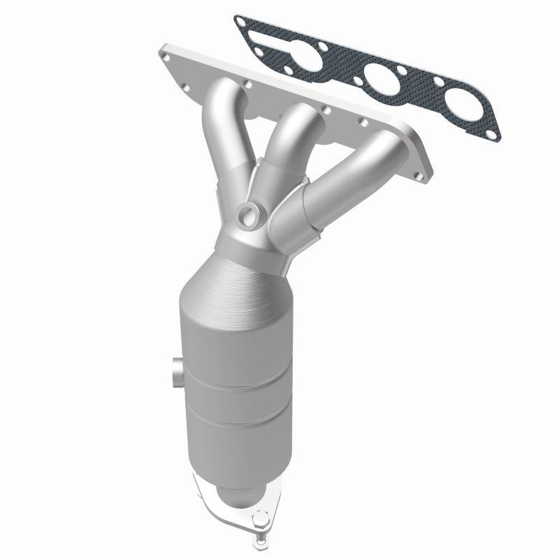 MagnaFlow 452911 carb manifold converter, rear view of the turntable spin