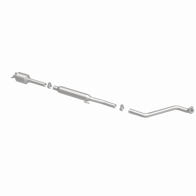 MagnaFlow 52828 oem grade direct-fit catalytic converter, side view of the turntable spin