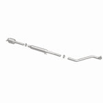 MagnaFlow 52828 oem grade direct-fit catalytic converter, side view of the turntable spin