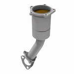 MagnaFlow 452096 carb direct-fit catalytic converter, rear view of the turntable spin