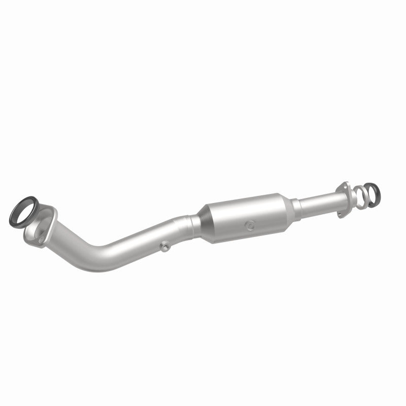 MagnaFlow 23334 hm grade direct-fit catalytic converter, front three-quarter view of the turntable spin
