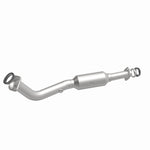 MagnaFlow 23334 hm grade direct-fit catalytic converter, front three-quarter view of the turntable spin