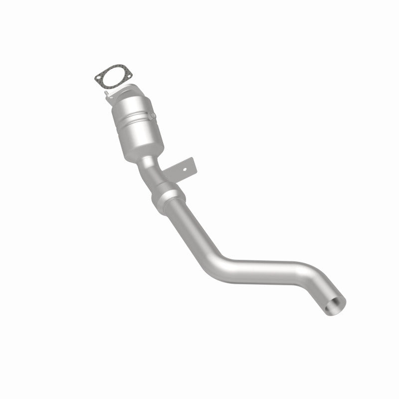 MagnaFlow 52224 oem grade direct-fit catalytic converter, rear three-quarter view of the turntable spin