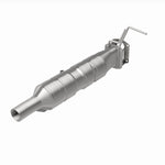 MagnaFlow 280435 oem grade direct-fit catalytic converter, rear view of the turntable spin