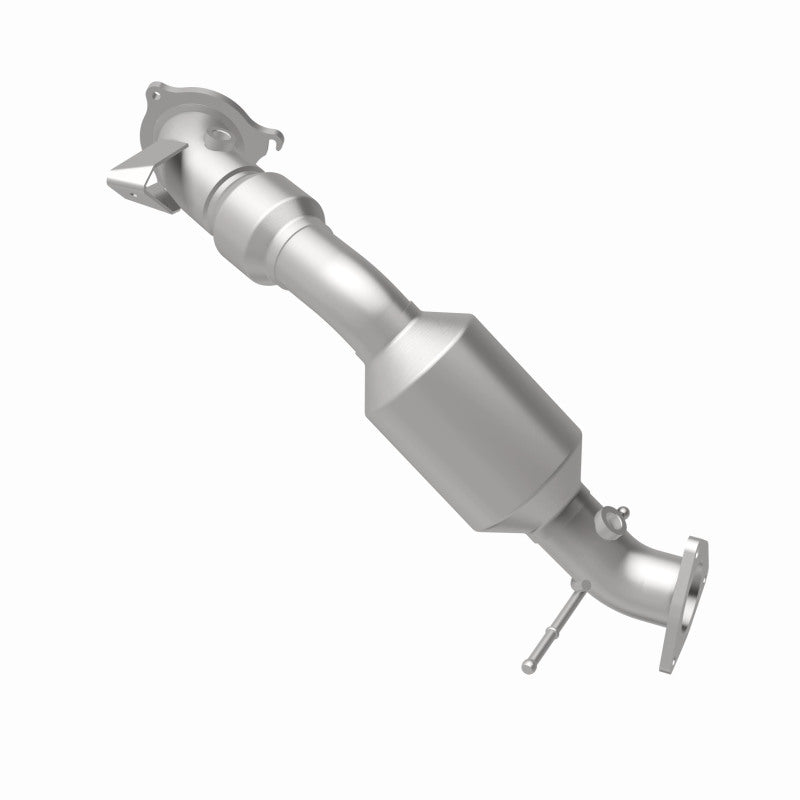 MagnaFlow 5551537 carb direct-fit catalytic converter, rear view of the turntable spin