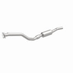 MagnaFlow 4481658 carb direct-fit catalytic converter, front three-quarter view of the turntable spin