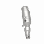 MagnaFlow 52267 oem grade direct-fit catalytic converter, rear three-quarter view of the turntable spin