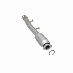 MagnaFlow 93134 hm grade direct-fit catalytic converter, rear three-quarter view of the turntable spin