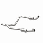 MagnaFlow 52153 oem grade direct-fit catalytic converter, opposite rear three-quarter view of the turntable spin