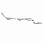 MagnaFlow 52115 oem grade direct-fit catalytic converter, side view of the turntable spin